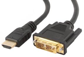 Adapteris Gembird HDMI - DVI-D HDMI male, DVI male, 3 m, melna krās.