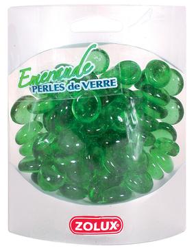 Stikla oļi Zolux Emerald 357515, 0.4 kg, zaļa krās.