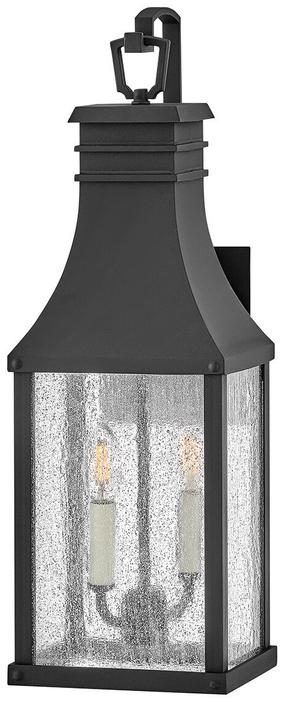 Sieninis lauko šviestuvas Elstead Lighting Beacon Hill, 40W, E14, IP44, juoda sp., 19.8 cm x 58.4 cm