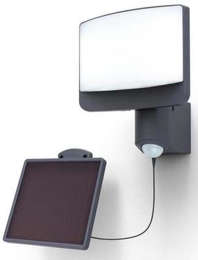 Āra sienas lampa Lutec Sunshine PIR, 11W, LED, IP54, tumši pelēka krās., 17 cm x 20.5 cm