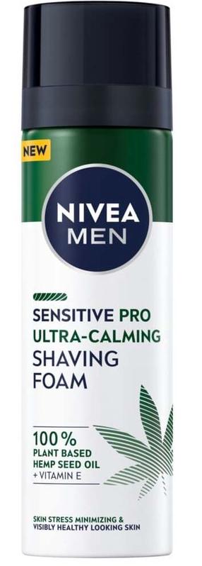 Skūšanās putas Nivea Sensitive Pro, 200 ml