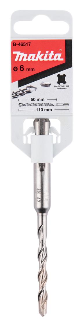 Betono grąžtas Makita V-Plus B-46517, mūrui/gelžbetoniui, sraigtinis, sds plus, 6 mm x 11 cm