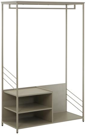 Drēbju pakaramais ar plauktu Home4you Dimitra 40748, 160 cm, pelēka krās.