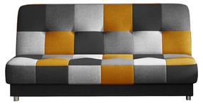 Sofa-lova Cayo Cay_03, juoda sp./geltona sp./pilka sp., 192 x 90 cm x 90 cm