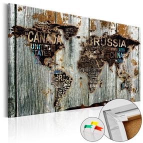 Kamštinė reprodukcija Artgeist Wooden Border PINNWAND523, 120 cm x 80 cm