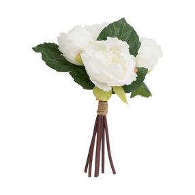 Dirbtinių gėlių puokštė, bijūnas Domoletti, (spalva/dizainas parenkami atsitiktine tvarka), 29 cm