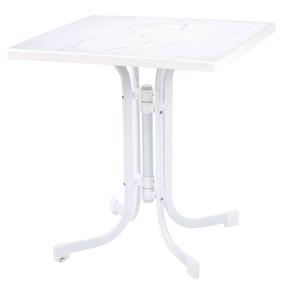 Садовый стол Patio Dine & Relax Marble, белый цв./серый цв., 70 см x 70 см x 73 см