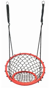 Sūpynės gandro lizdas vaikams 4IQ, 74 cm, 35 cm, juoda sp./raudona sp.