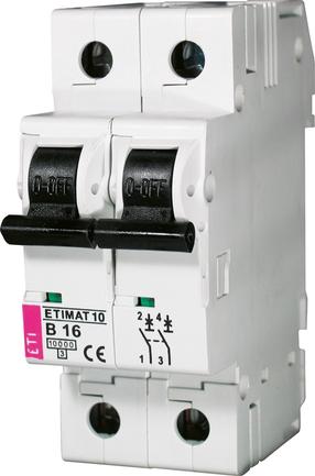 Automātisks slēdzis ETI ETIMAT10, 2P, C, 10kA, 16 A