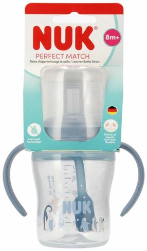Bērnu pudelīte Nuk Perfect Match Penguin, 150 ml, 8 mēn., caurspīdīga krās./zila krās.