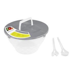 Salātu trauks Domotti, 5000 ml, 27 cm x 27 cm x 15 cm, Ø 27 cm, caurspīdīga krās., plastmasa