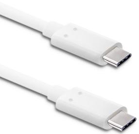 Vads Qoltec Cable 50508 USB 3.1 C male, USB 3.1 C male, 1 m, balta krās.