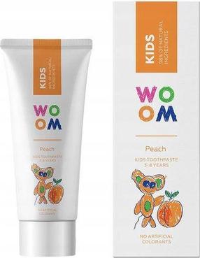 Dantų pasta Woom Kids Peach, 50 ml
