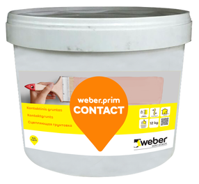 Gruntas paprastasis statybinis Saint-Gobain Weber Primcontact, rausva, 12 kg