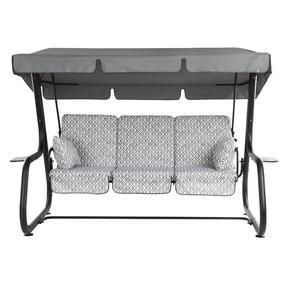 Lauko sūpynės Patio Rimini Black Edition, juoda sp./pilka sp., 222 cm x 143 cm x 173 cm
