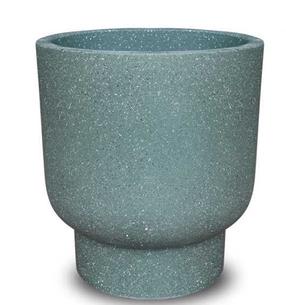 Puķu pods Domoletti RP18-134, keramika/cementa, Ø 30 cm, zaļa krās.