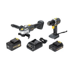 Akumulatora instrumentu komplekts ar bateriju Grunder CD-B0A18+AG-B0118E, 18 V, 2 Ah/4 Ah