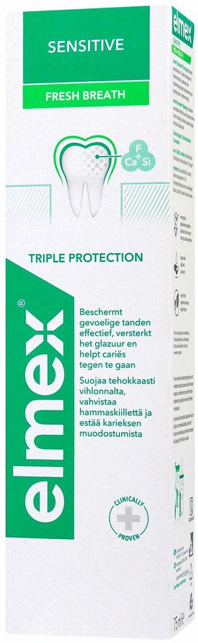 Dantų pasta Elmex Sensitive Fresh Breath, 75 ml
