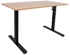Kompiuterio stalas reguliuojamo aukščio Home4you Ergo Optimal K187023, 140 cm x 70 cm, 71 - 116 cm, juoda sp./medžio sp.