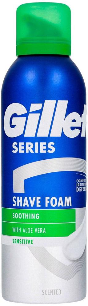 Skūšanās putas Gillette Sensitive Aloe Vera, 200 ml