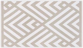  Paplūdimio rankšluostis Foutastic Geometric 581CAN1910, balta sp./šviesiai pilka sp., 180 cm x 100 cm
