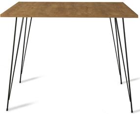 Galds Kalune Design Sandalf, ozola krās./melns krās., 90 cm x 90 cm x 75 cm