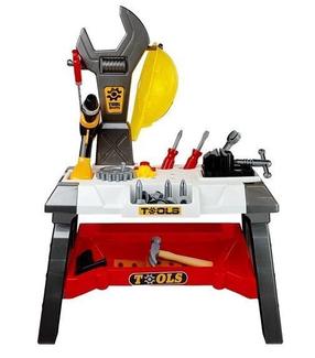 Bērnu darbarīku komplekts Super Tools Play Set, balta krās./sarkana krās./pelēka krās.