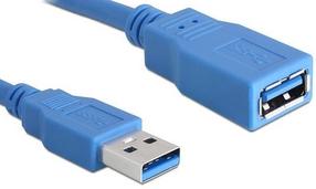 Kaabel Delock Extension Cable, USB Type A/USB 2.0 Type A, 500 cm, sinine v.
