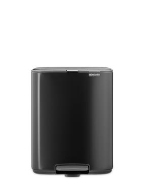 Šiukšliadėžė Brabantia Bo, matinė juoda sp., 12 l, 36.5 cm x 29.3 cm