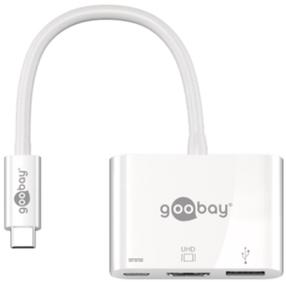 Kabelis Goobay 62104 USB-C, HDMI, balta krās.