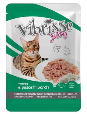Влажный корм для кошек Croci Vibrisse Tuna and Whitebaid in Jelly, рыба, 0.07 кг
