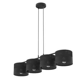 Lampa griesti Emibig Karbon, E27, 4 x 15 W, melna krās. / melna krās.