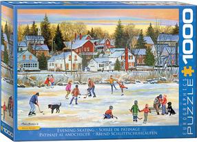 Dėlionė Eurographics Patricia Bourque Evening Skating 6000-5439, 67.6 cm x 48.9 cm, 1000 vnt., įvairių spalvų