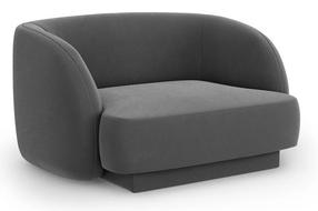 Кресло Micadoni Home Miley Velvet, серый цв., 85 см x 109 см x 74 см