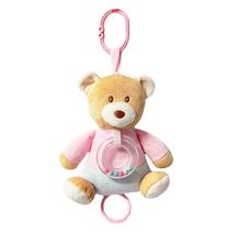 Barškutis Tulilo Music Box Teddy Bear, balta sp./rožinė sp./smėlio sp.