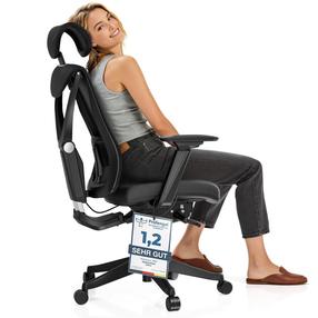 Darbo kėdė Desktronic SitPro 3D, 74 x 74 x 109.5 - 133 cm, juoda sp.