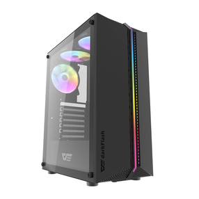 Корпус компьютера darkFlash DK151 Black, прозрачный цв./черный цв.