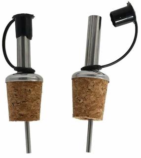 Pudeļu aizbāznis, komplekts Kitchen&GO, 9 cm, brūna krās./sudraba krās., 2 gab.