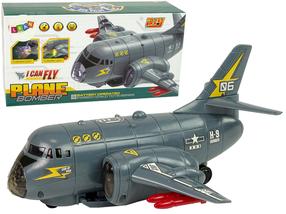 Žaislinis lėktuvas Lean Toys I Can Fly Plane Bomber 10041, pilka sp.