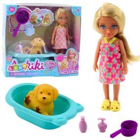 Lelle ar aksesuāriem Lean Toys Ankiki Adorable, 13 cm, daudzkrāsaina