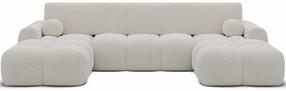 Kampinė sofa Vianetto Chenille, balta sp., 177 x 319 cm x 95 cm