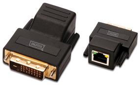 Удлинитель Digitus DVI Extender Cat 5, черный цв.