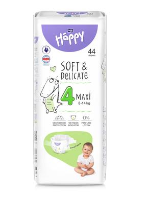 Подгузники Happy, 4 размер, 8 - 14 кг, 44 шт.