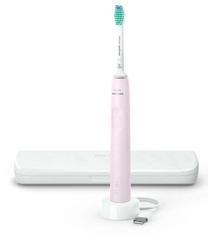 Elektrinis dantų šepetėlis Philips Sonicare 3100 Series, balta sp./rožinė sp., su stovu Prekė su pažeista pakuote.