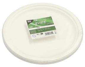 Vienkartinės lėkštės Pap Star Pure, Ø 26 cm, 12 vnt.
