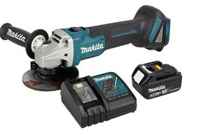 Akumulatora leņķa slīpmašīna Makita DGA506Z+191A24-4, 18 V