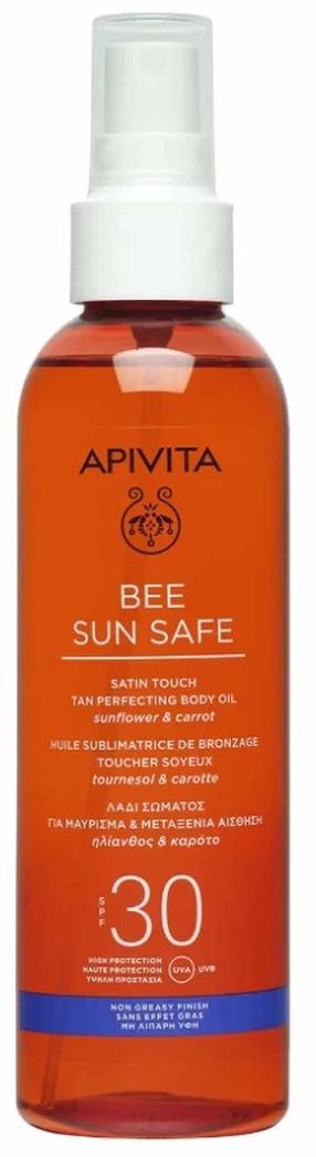 Sauļošanās eļļa ķermenim Apivita Bee Sun Safe SPF30, 200 ml