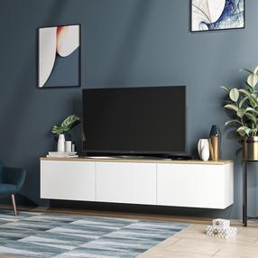 TV galds Kalune Design Neon, balta krās., 32 cm x 160 cm x 35 cm
