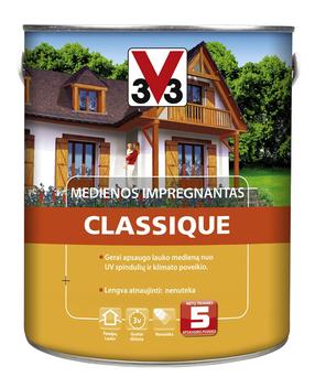 Puidu immutusvahend V33 Classique, kollakas v./hele tamm v., 2.5 l