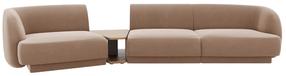 Modulinė sofa Micadoni Miley Blu 40, rusva sp., kairinė, 300 x 118 cm x 70 cm